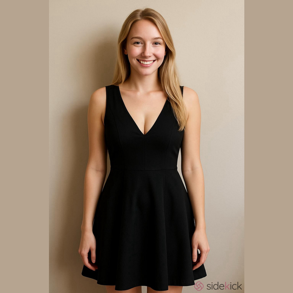 Theory Huey A line Dress Flowy Black Size 8 Wool Spandex Blend